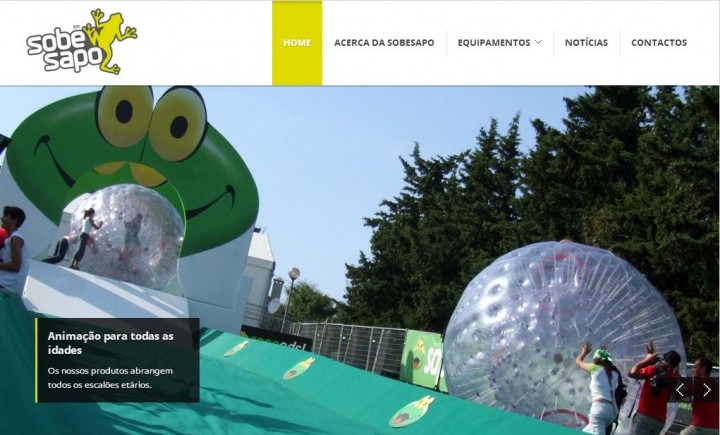 Novo site da Sobe Sapo